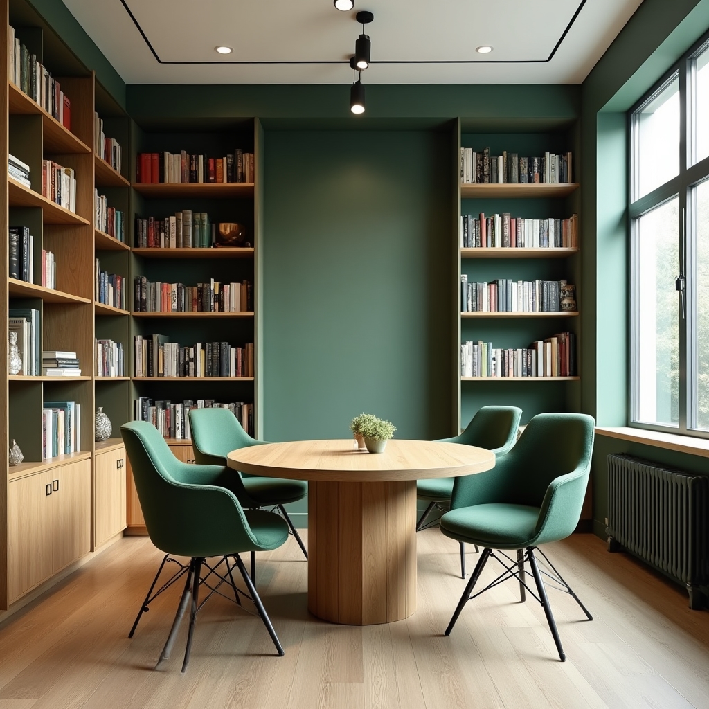 Small meeting room used for in-person consultation sessions near Łódź